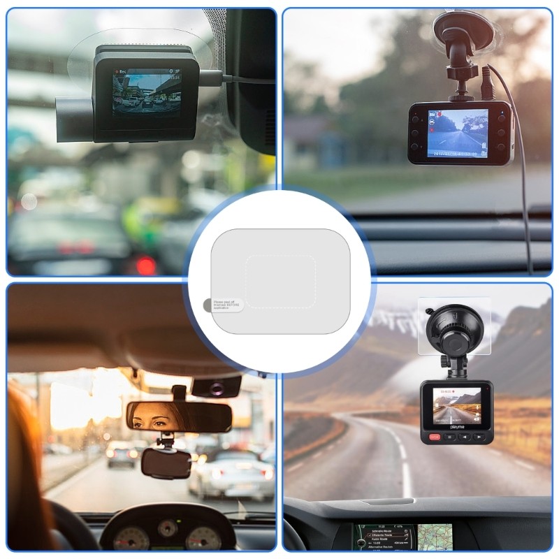 Easy Install Electrostatic Mounting Dashcam Stickers Prevent Slipping Scratching