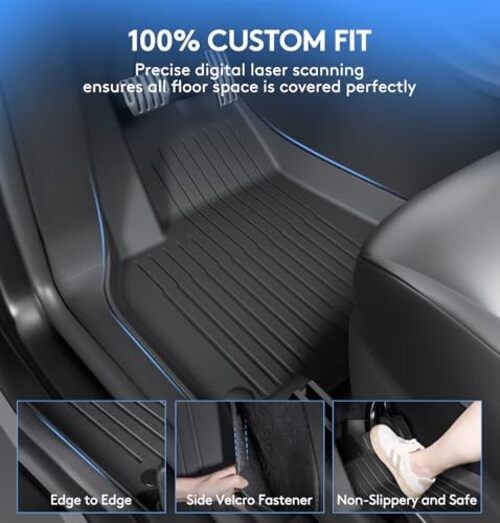Floor Mats Fits for Tesla Model Y 5 3 PCS for Tesla Model Y 5-Seat 2020-2024