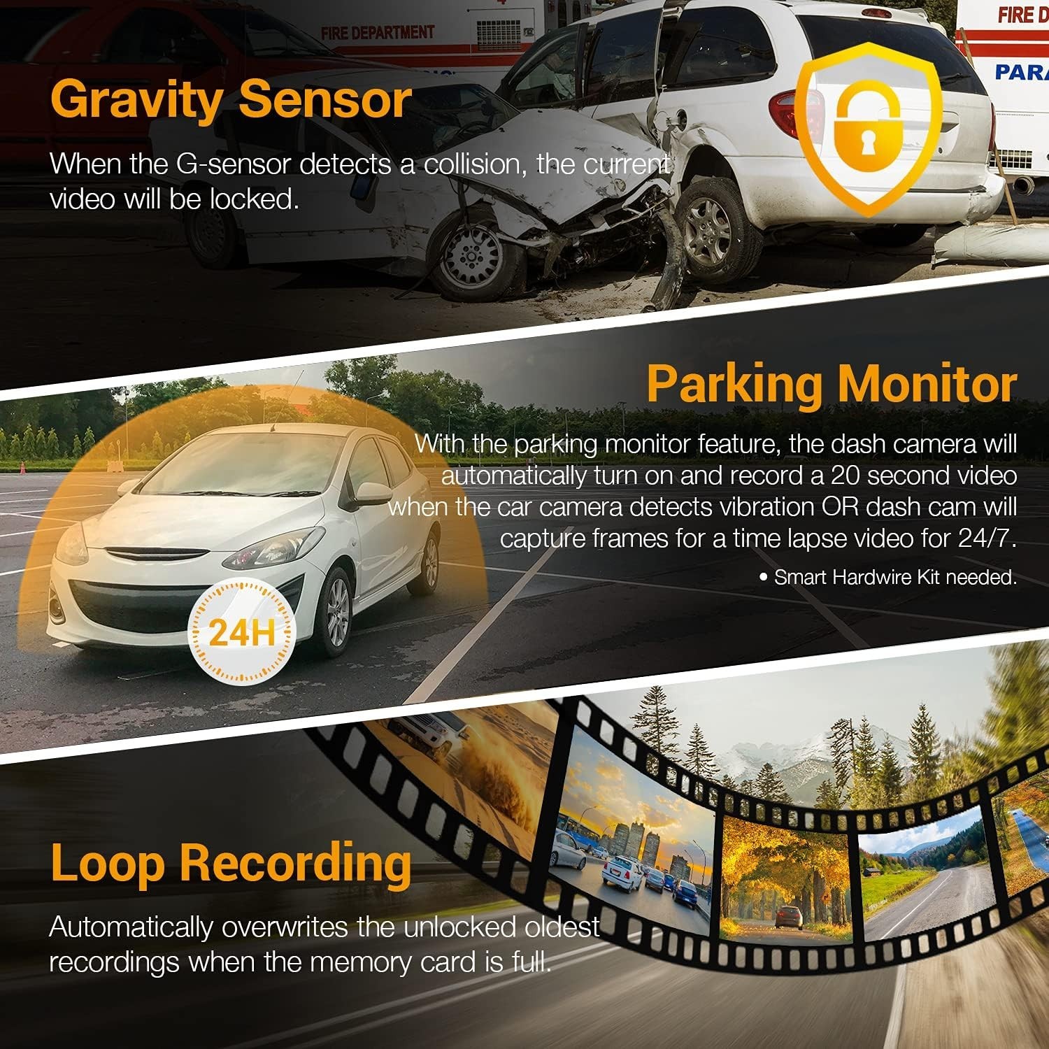 RexingUSA V1GW-4K UltraHD Dash Cam: GPS Logger, Wi-Fi, 170° Wide Lens 2.4 1840-2