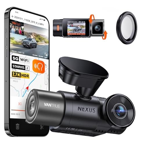 【Bundle: Vantrue N2X Front Inside Dash Cam + CPL Filter】 Dual Dashcam, Black