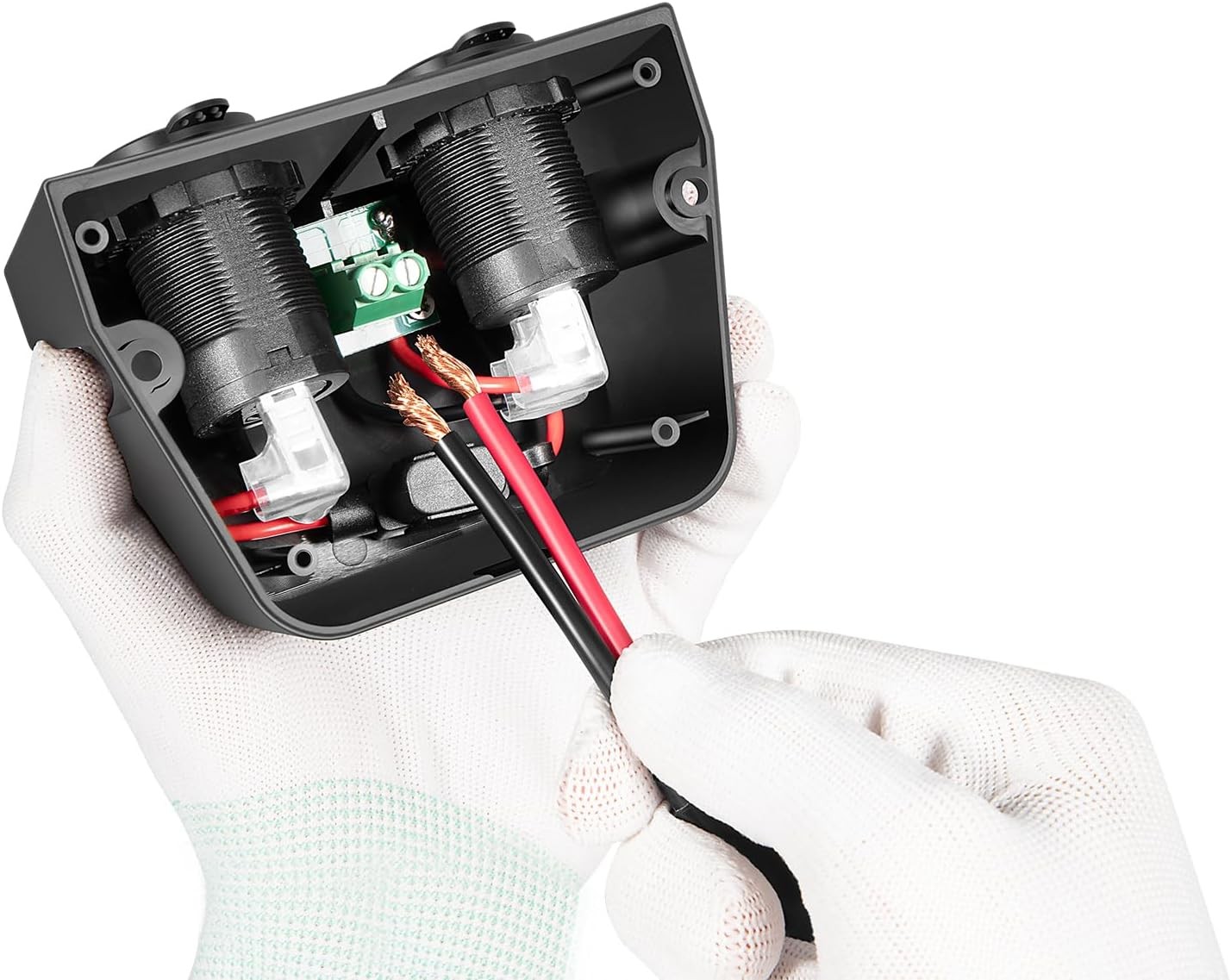 For Dometic HWK-DC Hardwiring Kit Two Power Outlets w/Standard and Threaded