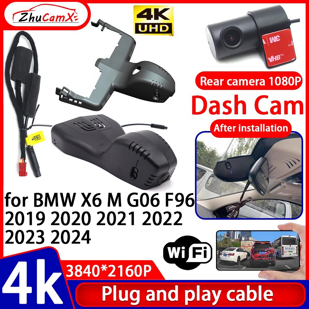 4K Wifi DVR Dash Cam Camera for BMW X6 M G06 F96 2019 2020 2021 2022 2023 2024