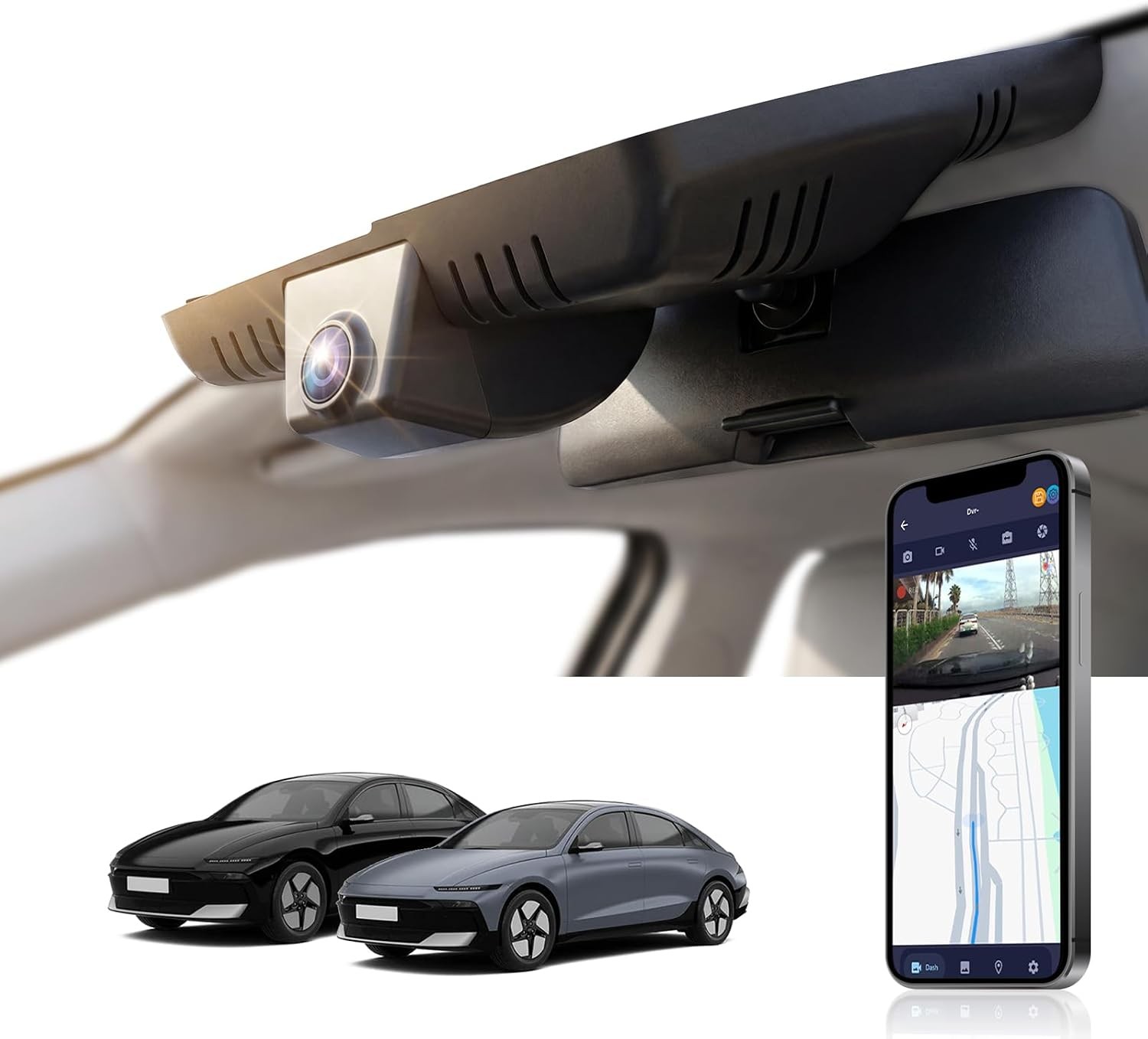 Dash Cam Hyundai Ioniq 6 2023-2025 Front 4K OEM Hidden 64GB