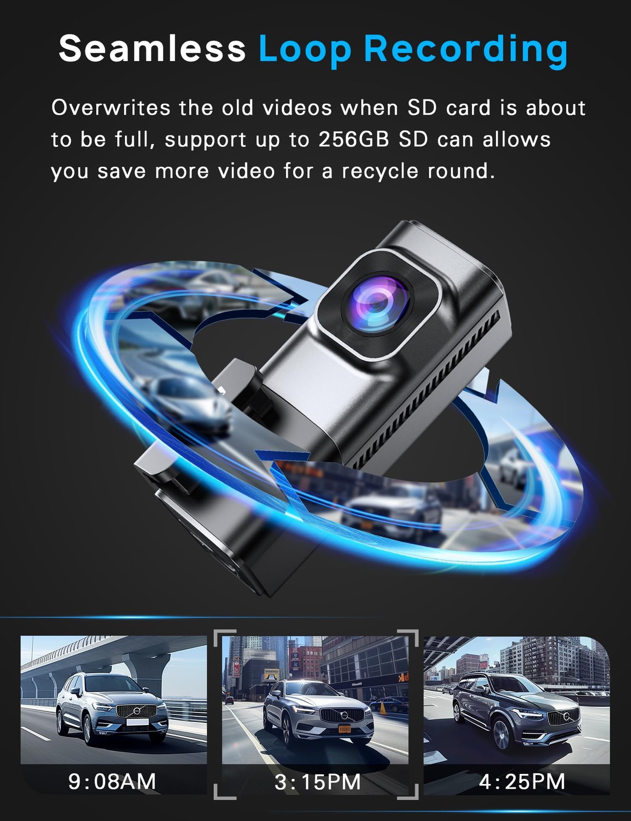 Navycrest 4K Dash Cam Front and Rear, Built-in 5G WiFi, Dash Camera for Cars …