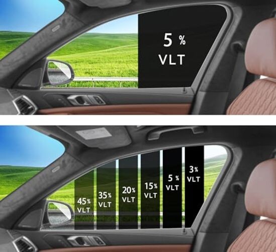 AUTOTEK 2Ply Premium Car Window Tinting Film 20”in x 15’ft 20in×15ft Vlt:05%