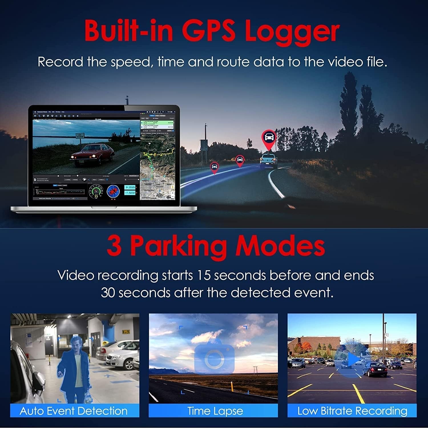 A129 Pro Duo 4K Dual Channel Dash Cam