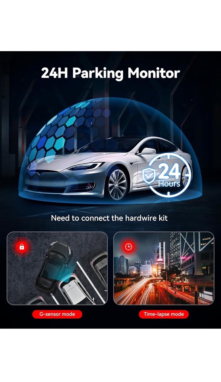 REDTIGER F7NP Dash Camera 4K Front and Rear Dash Cam Built-In WiFi & GPS