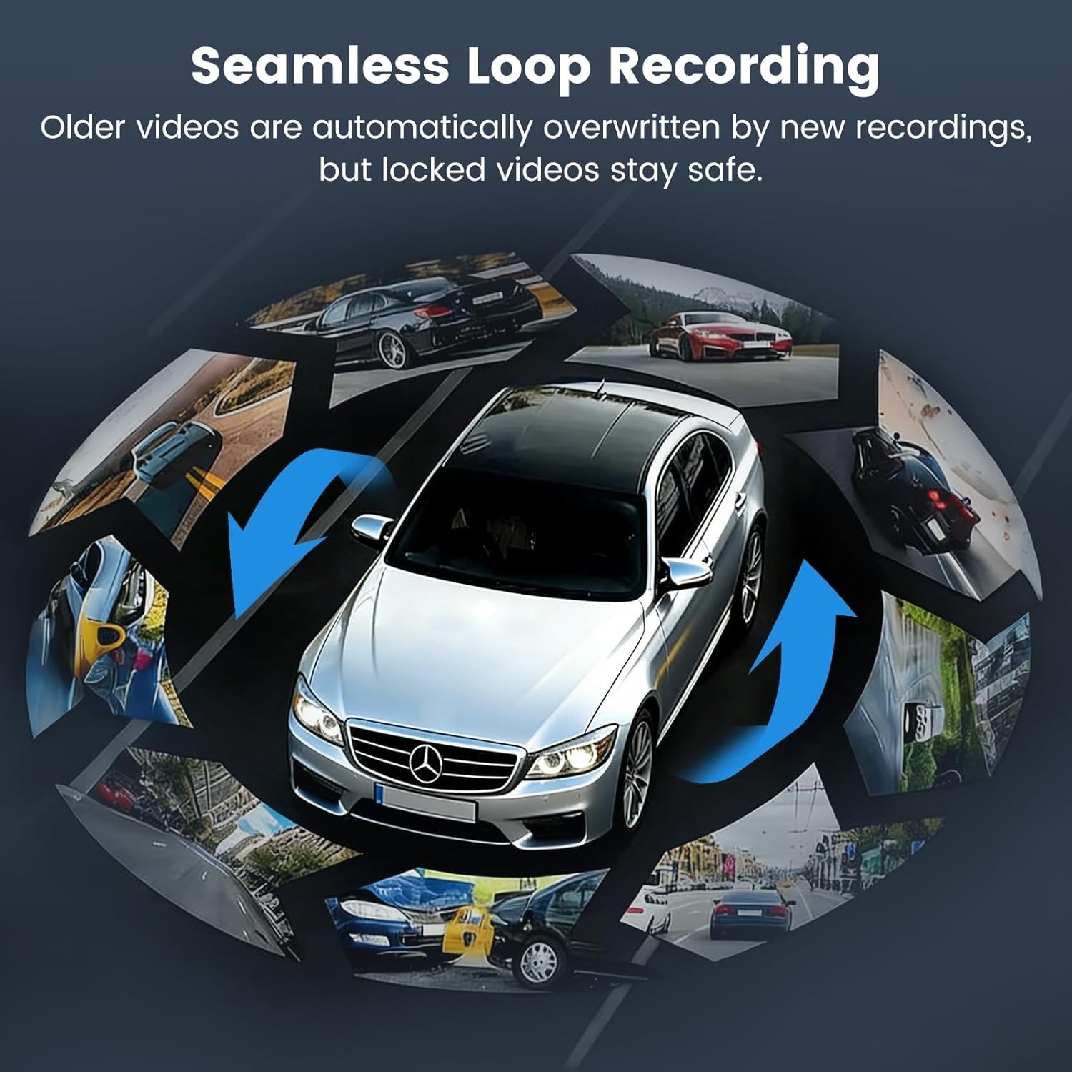 4K WiFi Dash Cam Front and Rear Inside, Free 64G SD Card, 2160P+1080P+1080P F…