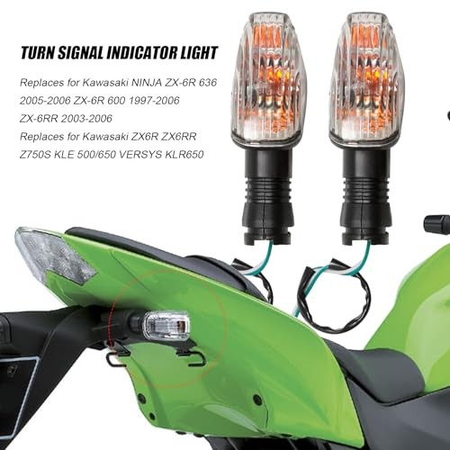 Motorcycle Front Rear Turn Signal Indicator Lights Replaces for KAWASAKI ZX