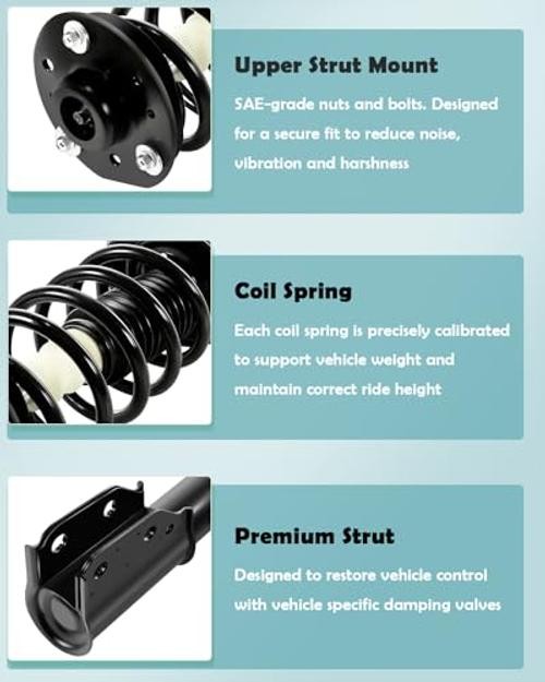 Front and Rear Struts Assembly for Equinox 2010-2017 4-Pack | Replace 272527