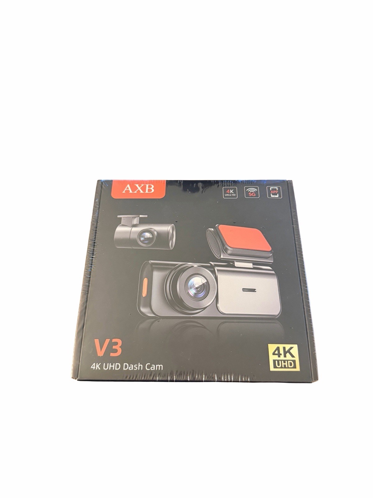 AXB V3 4K UHD Dual Dash Cam Set – New Sealed Box, Wi‑Fi App, 2024 Model