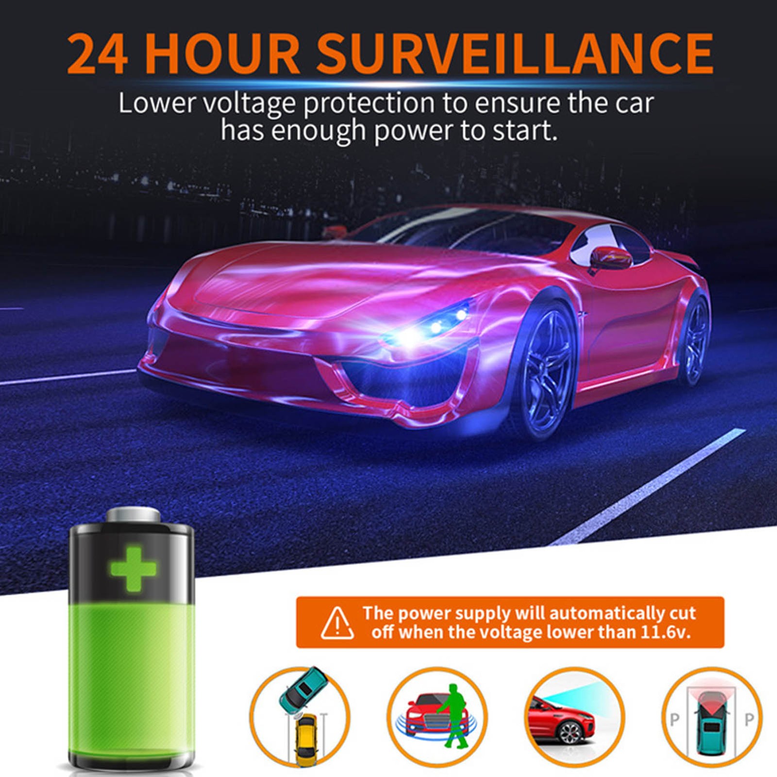 Dash Cam Hardwire Kit High Precision Voltage Transformation For Car Continu OUKR