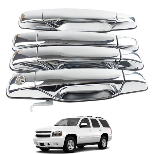 Chrome Door Handle Front Rear Driver & Passenger – Compatible with 2007