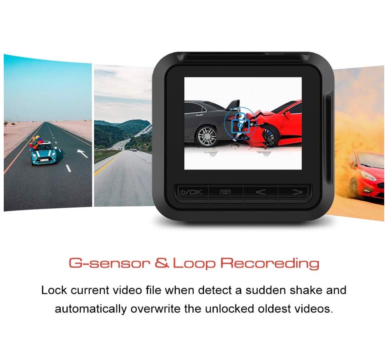 Dash Camera 1080P Full 2.2in LCD HD Driving Recorder Cam Mini Car DVR Dashboard