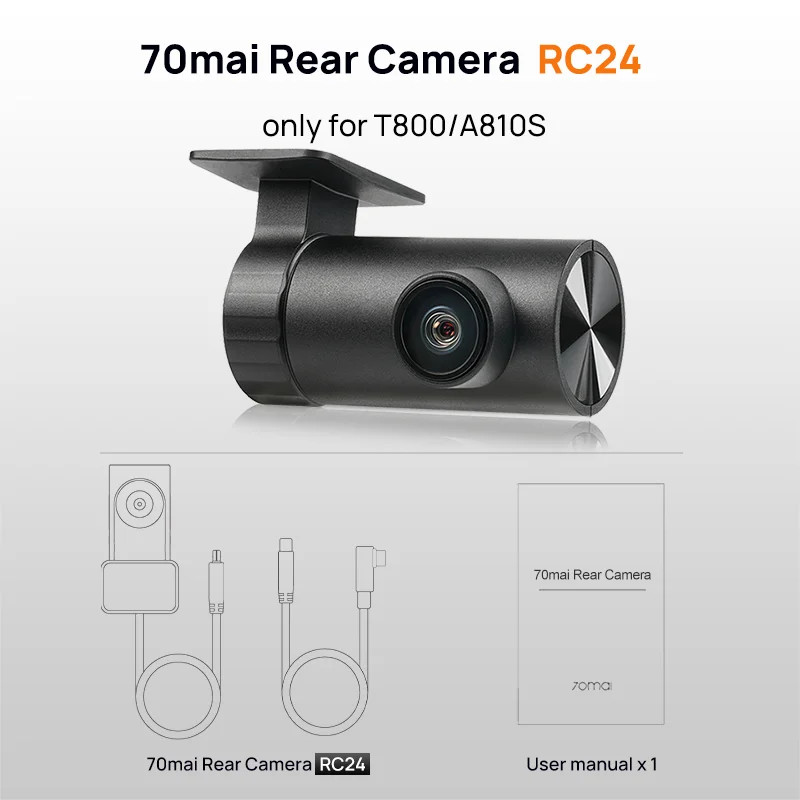 70mai Rear Cam RC06 for A800S A500S 4K Dash Cam Rearview Camera