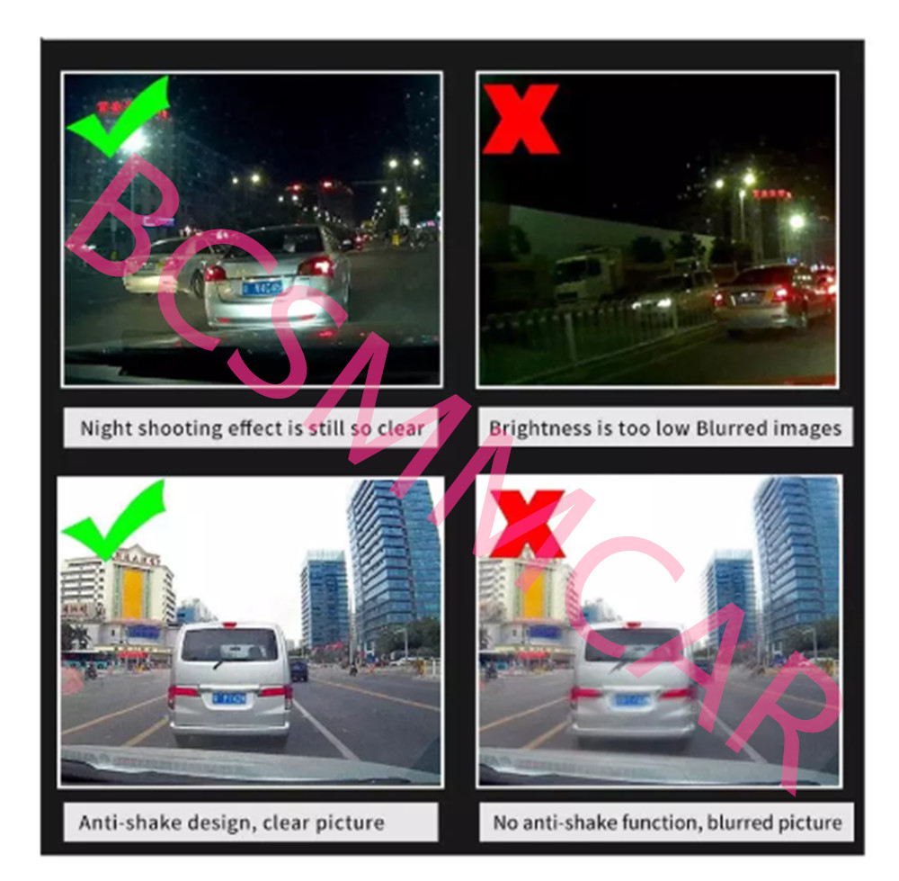 1080P Dash Cam 2in Car DVR Video Cycle Recording Camera Night Vision G-sensor
