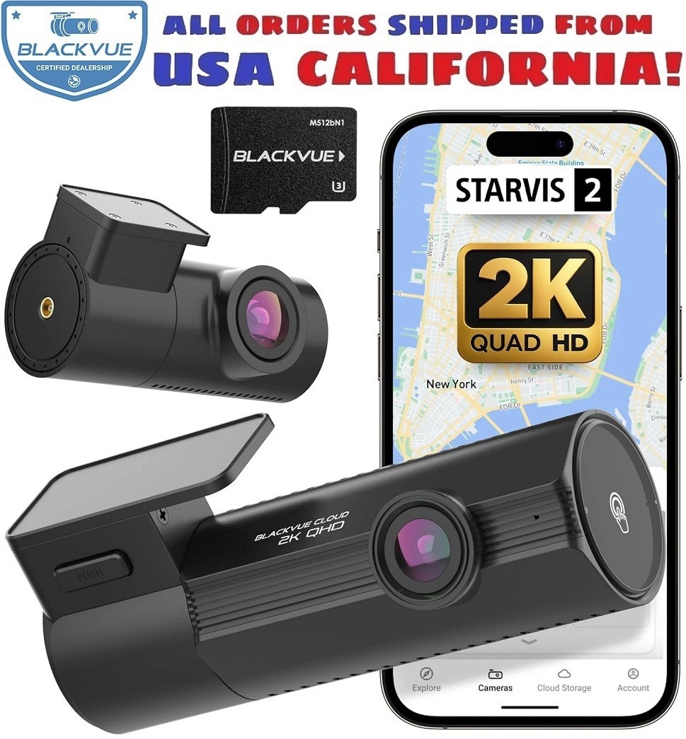 BlackVue Elite 8-2CH 2K Dashcam Dual Sony STARVIS 2 HDR Cloud Wi-Fi GPS 64GB NEW