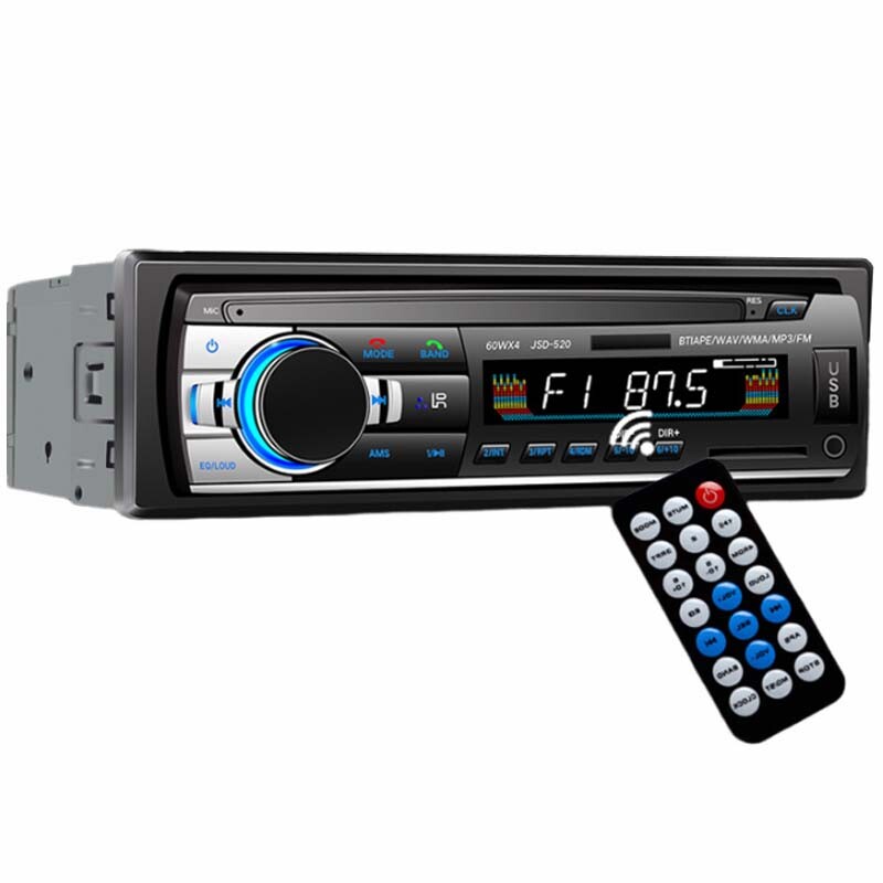 Single 1Din Car Radio Stereo Bluetooth FM MP3 Player Audio Head Unit USB AUX SD