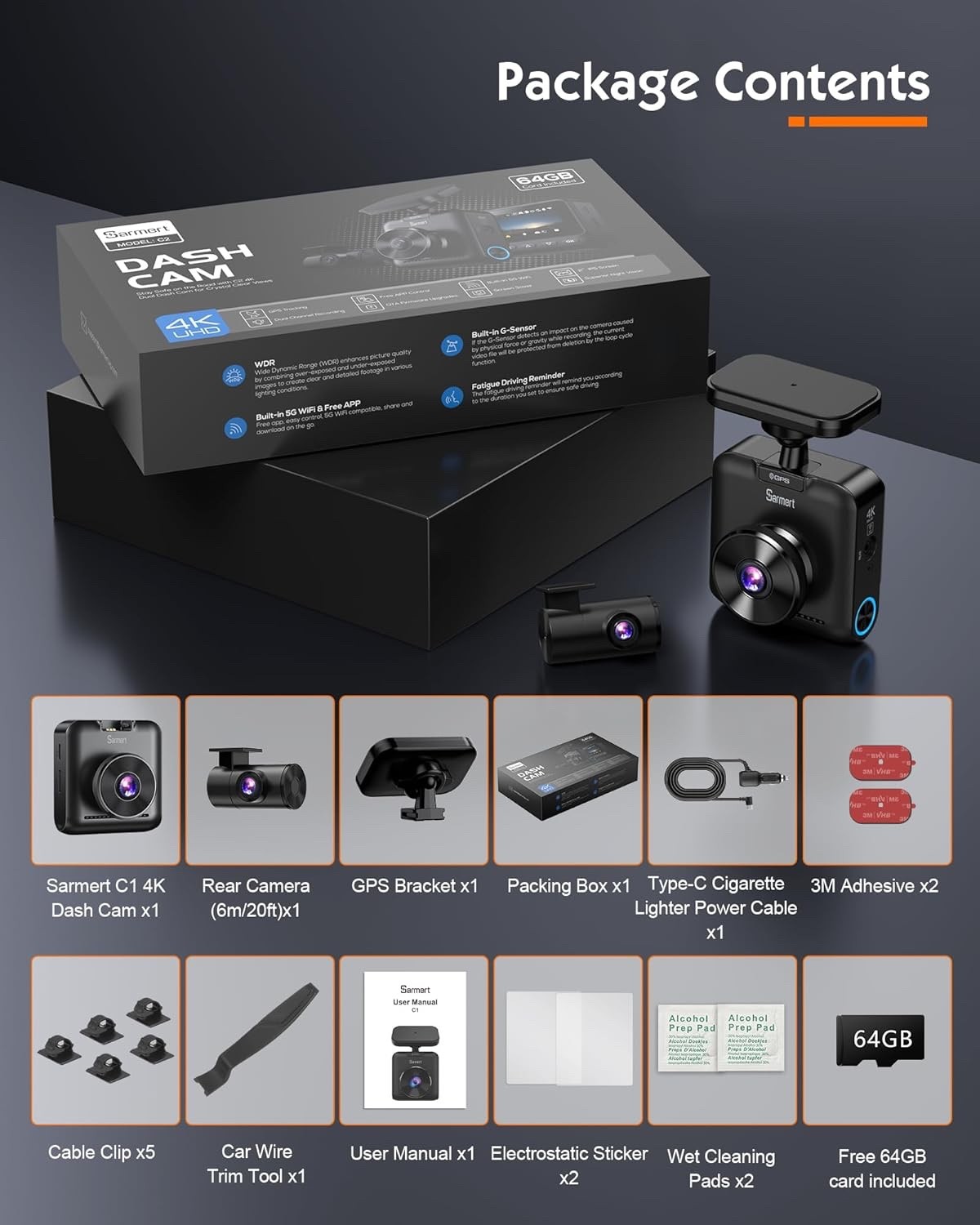 Sarmert Dash Cam Model C2