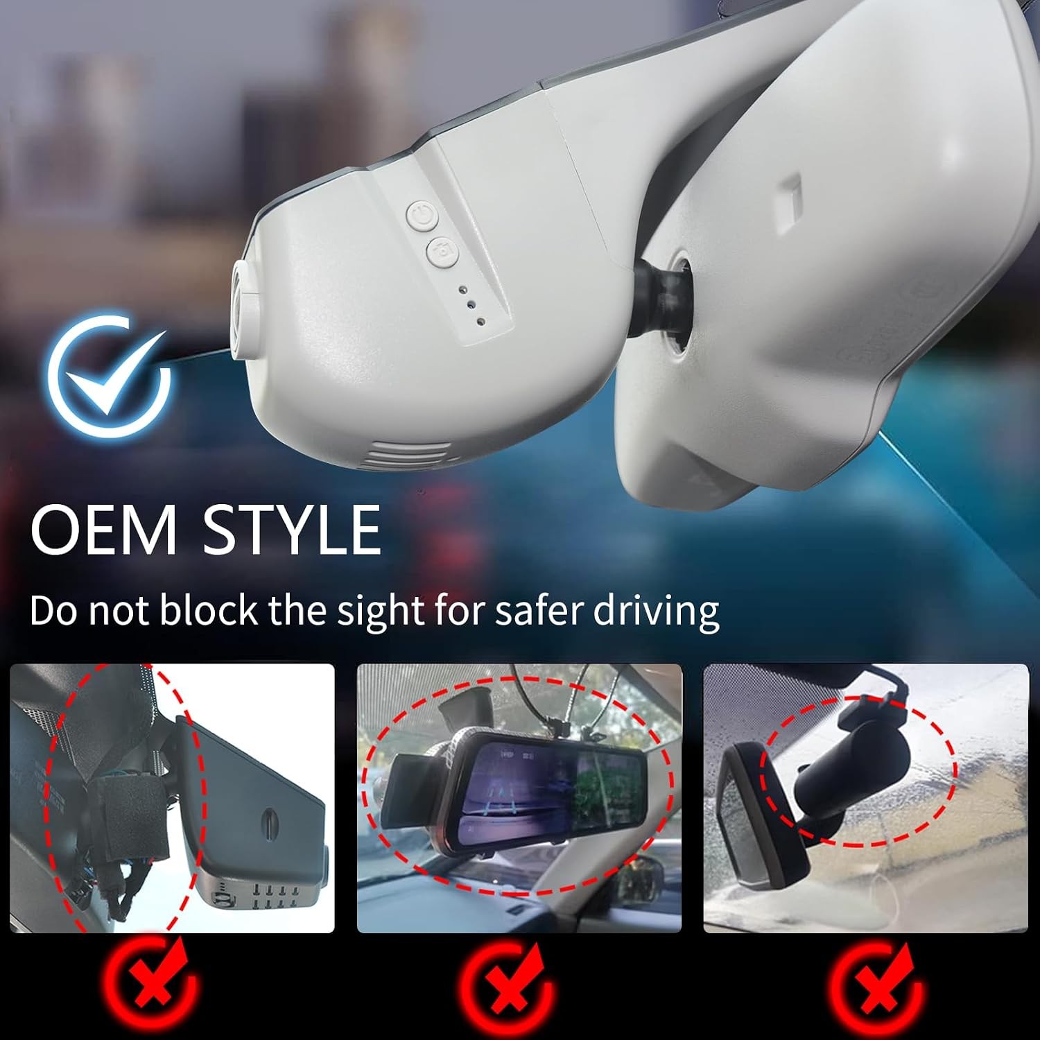 Mangoal 4K HDR Dash Cam for Audi A4 A6 Allroad A3 A5 A6 Q5 A8 S8 A7 S5 Q3 S3 OEM