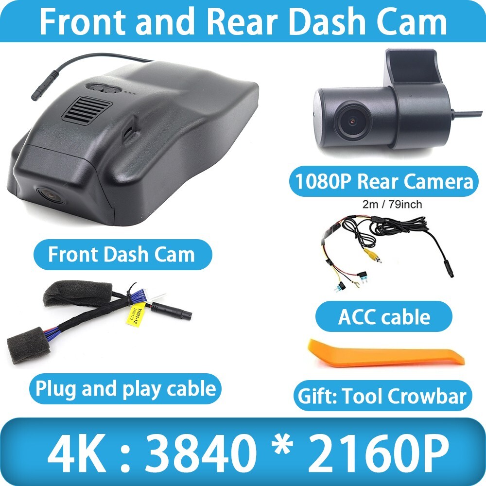 Plug and Play 4K Wifi DVR Dash Cam Camera for Toyota Tacoma N300 N400 2018-2025