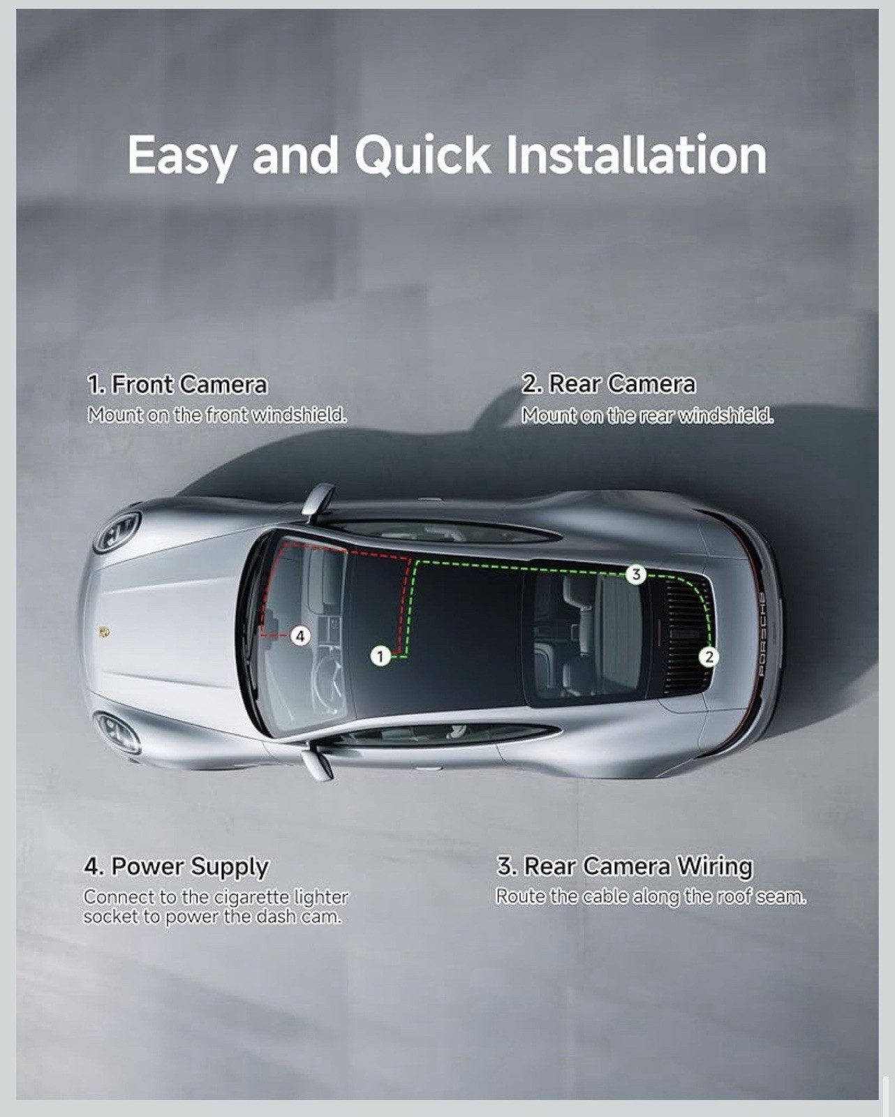Dash Cam Front and Rear: 4K+2.5K Dash Camera for Cars with Touch Screen 3.39″