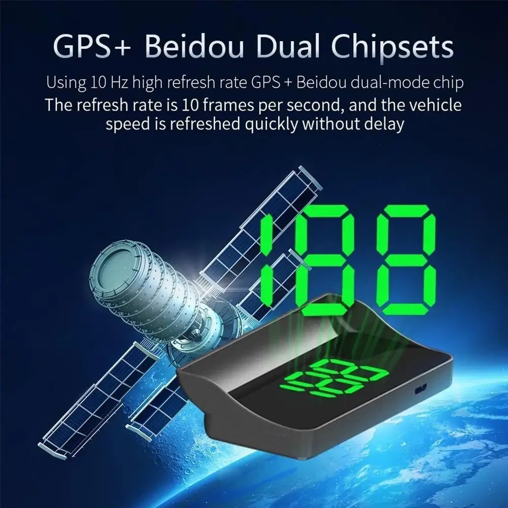 GPS Head Up Display HUD Digital Speedometer KM/H Windshield Projector Car