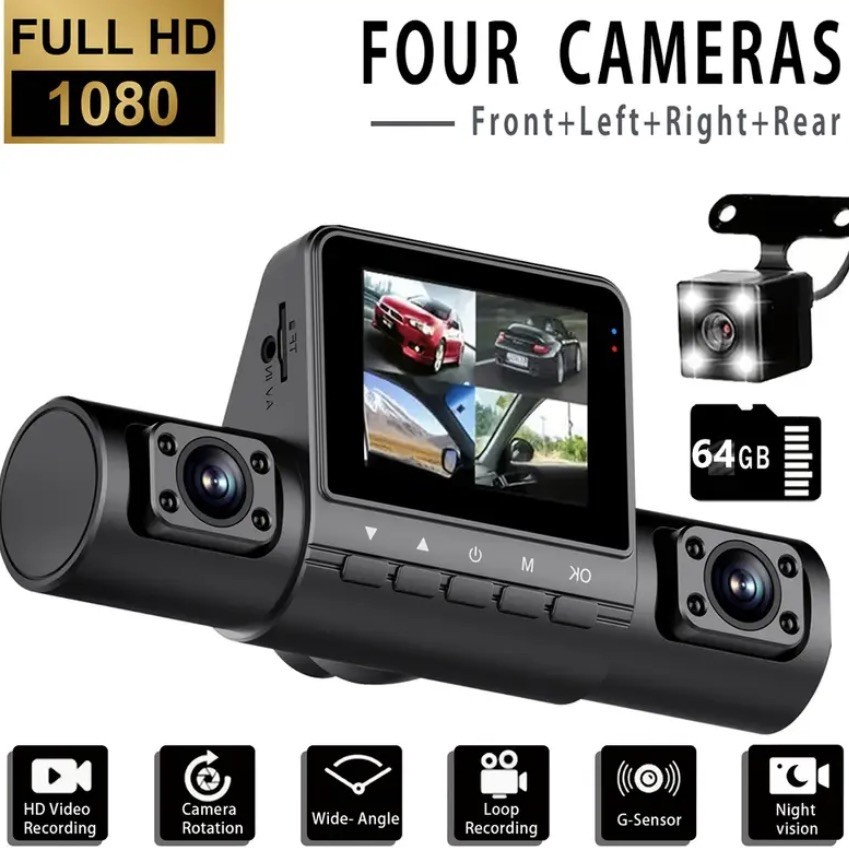 Video Recorder Dash Cam 1080P Front And 720P