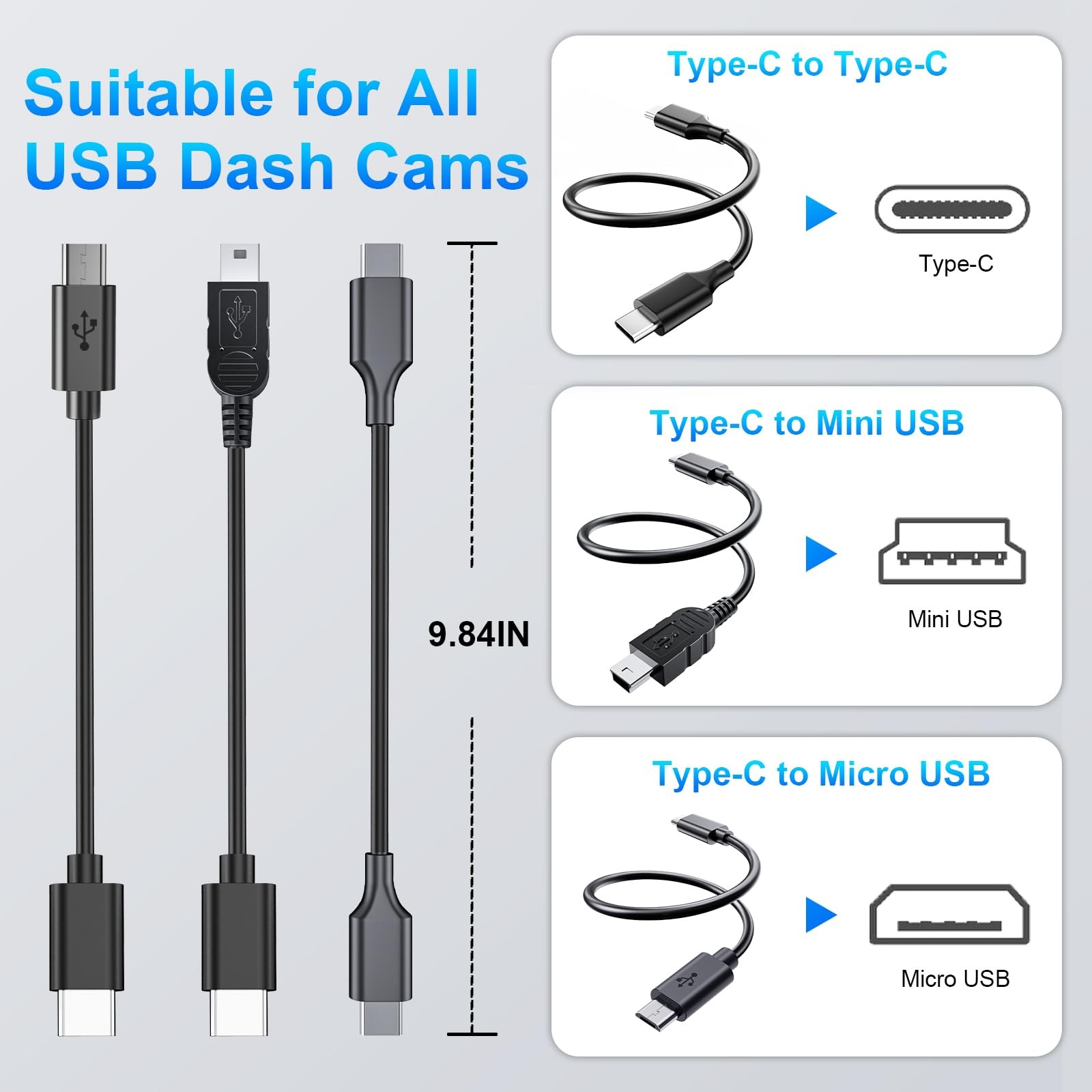 Dash cam Power Adapter 10 Pin (Model A) Custom for Hyundai/Kia, with Select M…
