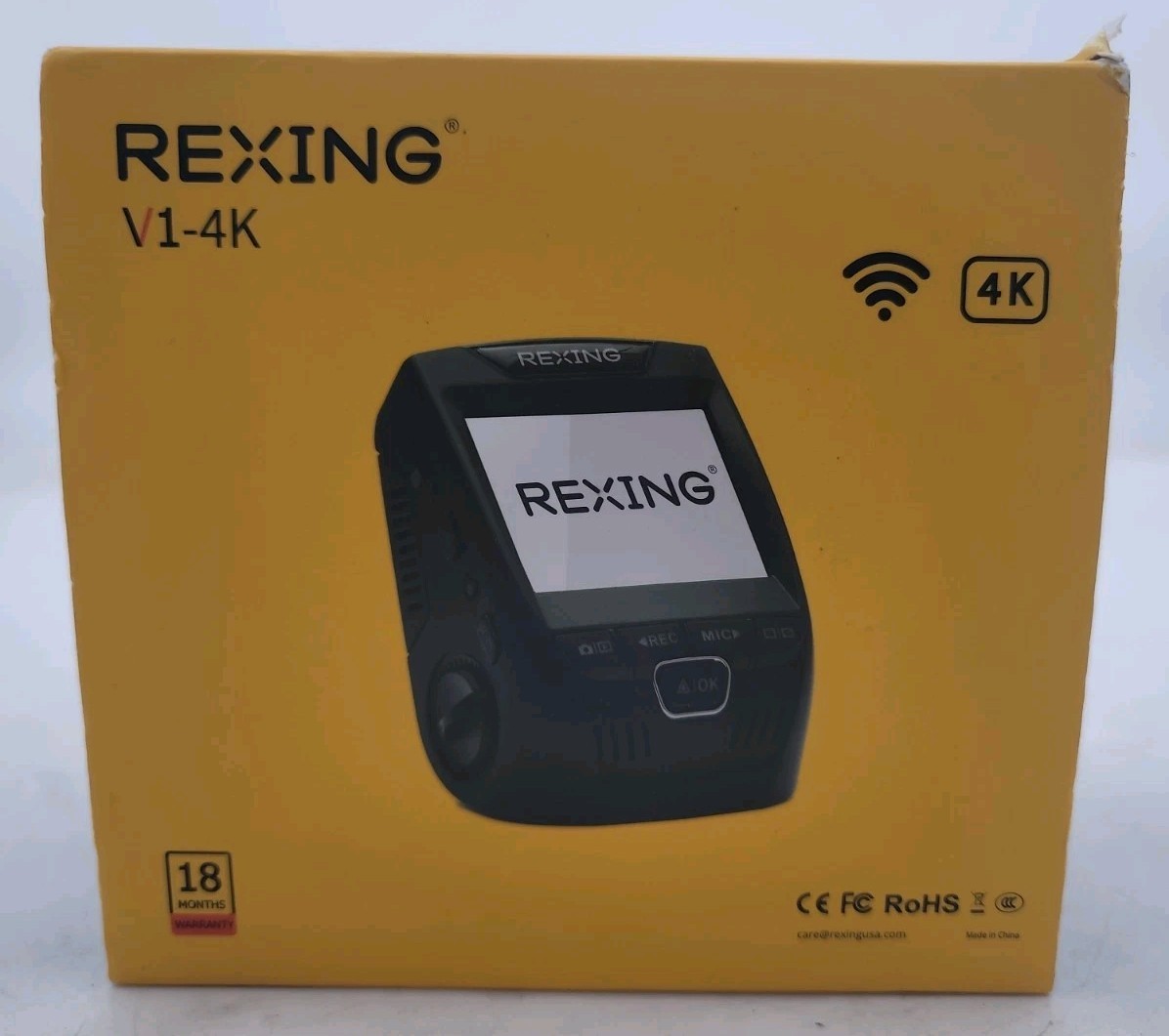 Rexing V1P-4K 2.4″ Dash Cam LCD 4K + 1080p 170 Degree Wide Angle Dual Channel