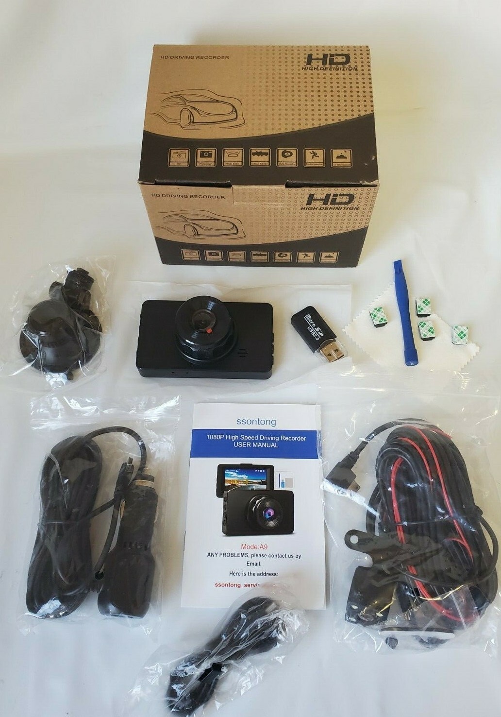 Ssontong Model A9 1080p High Speed Driving Recorder…32 gb SD Card…Dash Cam