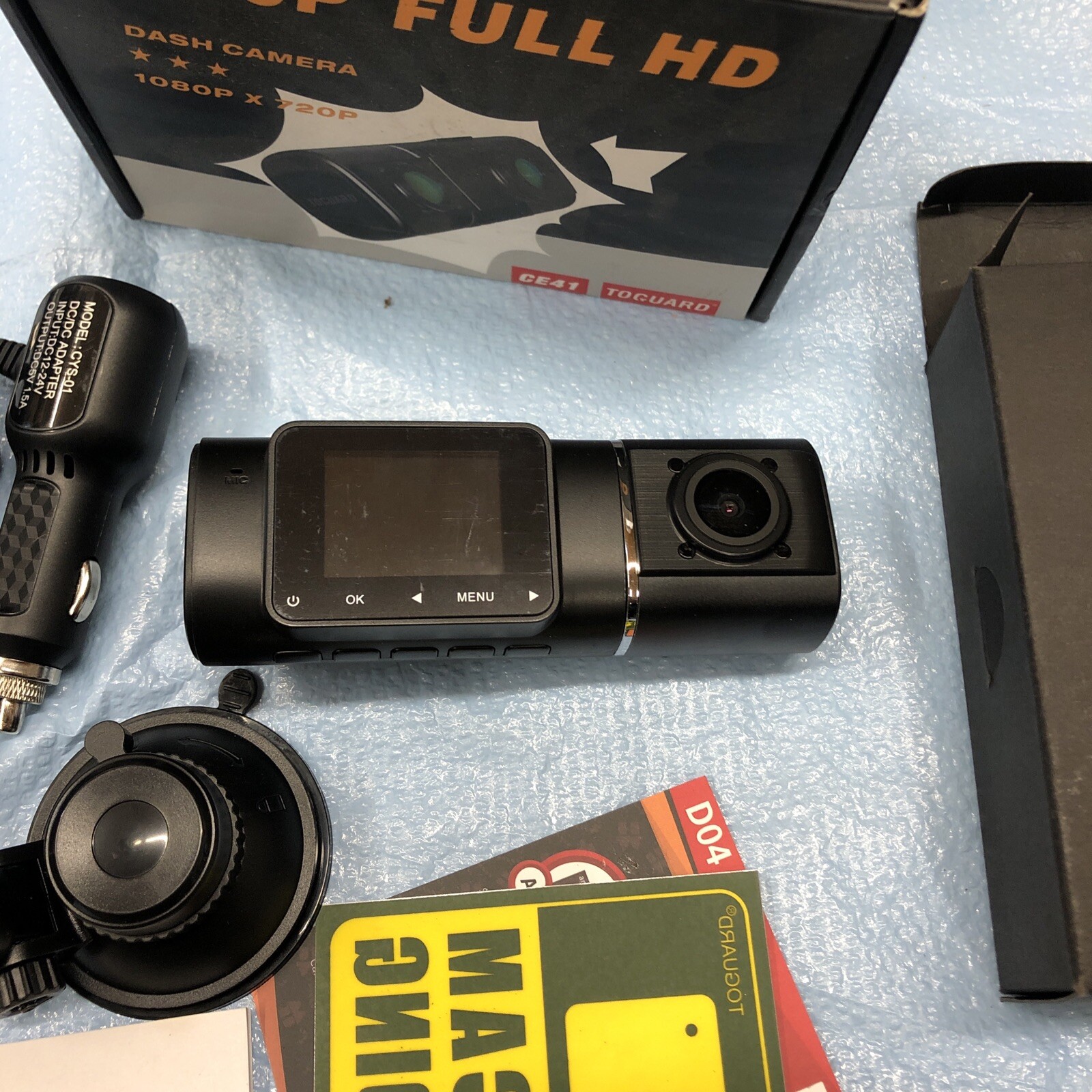 TOGUARD CE41, Dual Lens Dash Camera with IR Night Vision