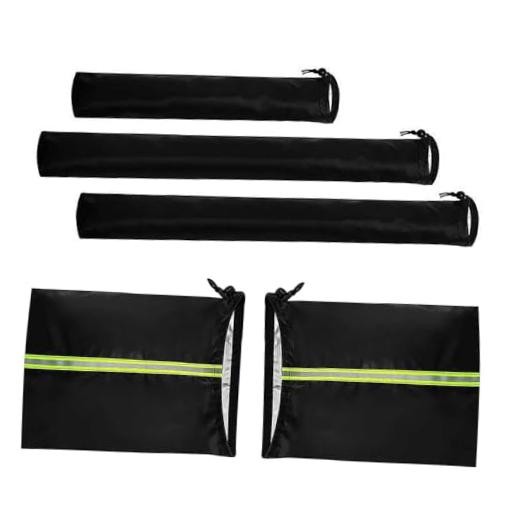5 PCS Side Mirror Covers and Windshield Wiper Covers, Front Rear Side Mirror