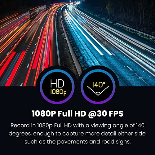 300W 1080p HD Dash Cam – in Car Camera with Wi-fi, Parking Mode, Night