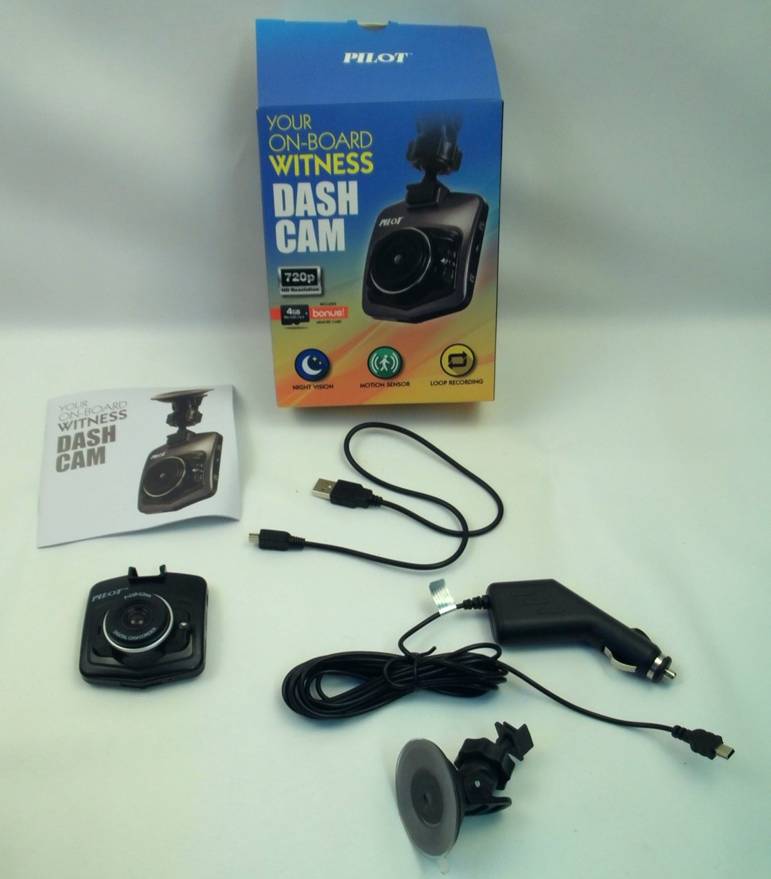 PILOT ON-BOARD WITNESS DASH CAMERA for AUTO – UNTESTED