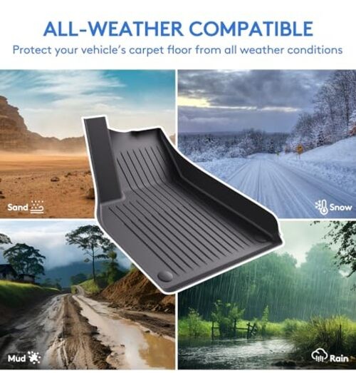 Floor Mats Fits for Tesla Model Y 5 3 PCS for Tesla Model Y 5-Seat 2020-2024