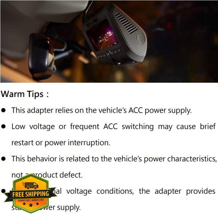 YQMAJIM DashCam Power Adapter Toyota Lexus Subaru Hide-a-USB