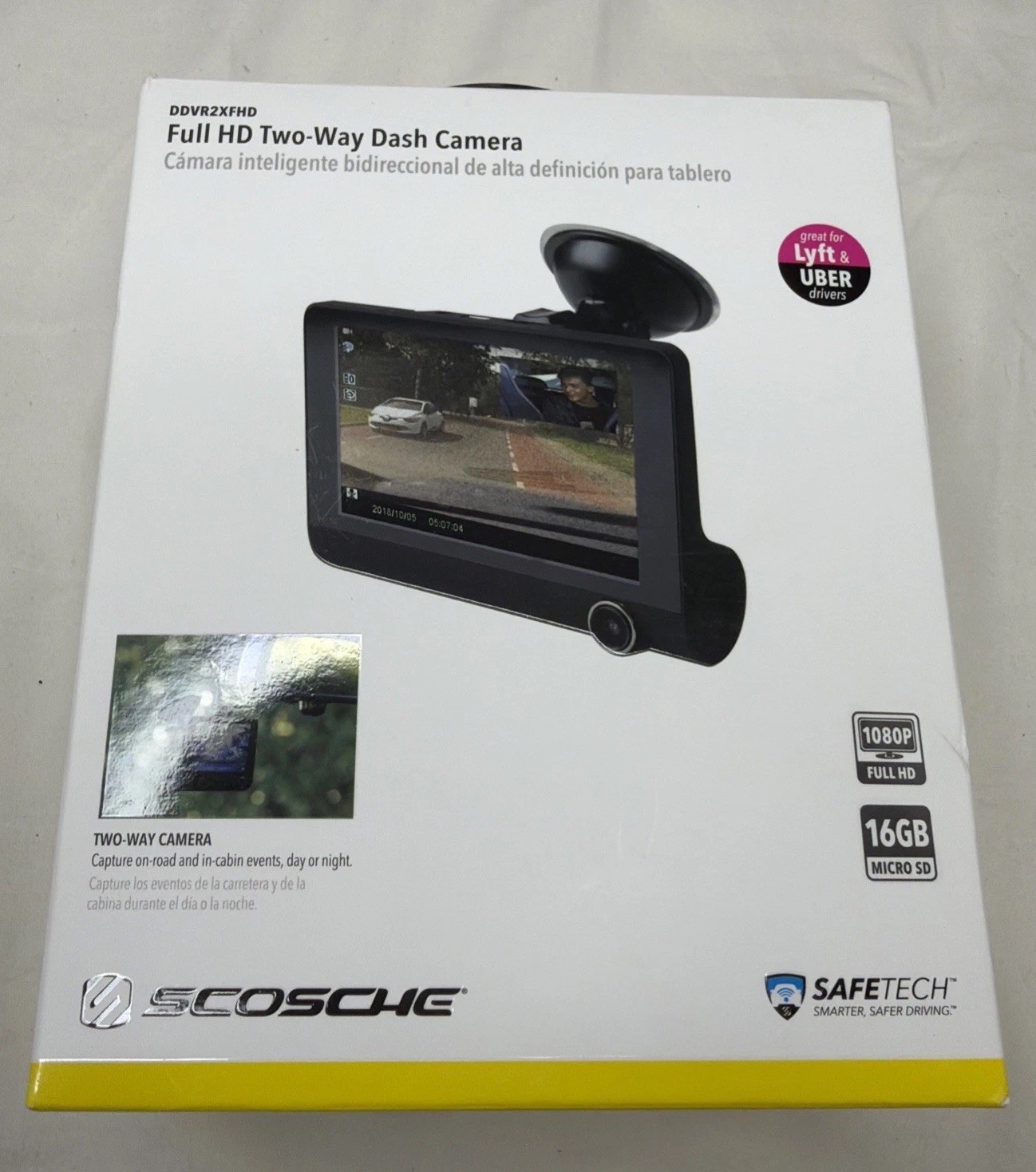 Scosche Full HD Two Way Dash Cam