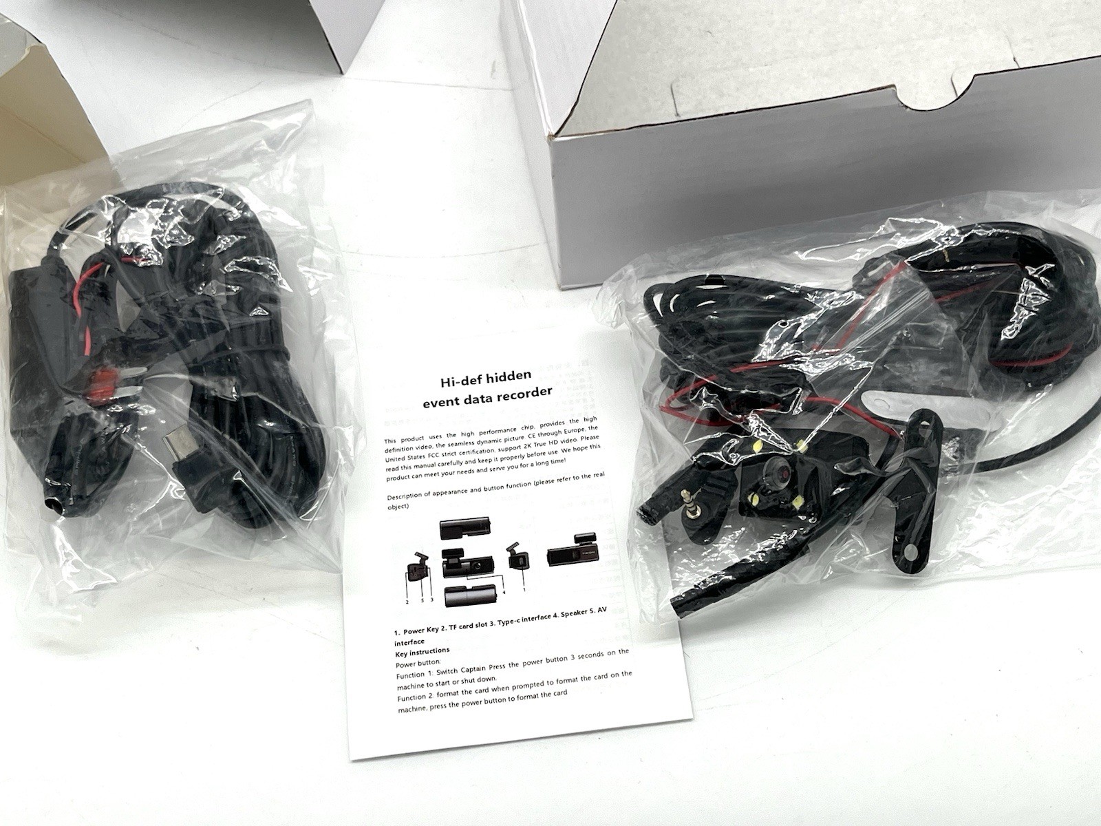 New HD Dash Cam Front and Rear Dual Dash Camera Vehicle Blackbox DVR New In Box