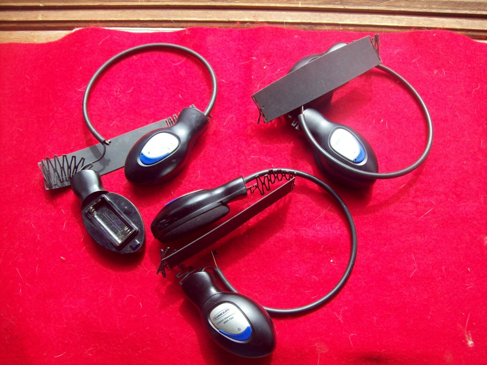 3 USED CONCEPT WIRELESS INFRARED HEADPHONE PART# MHI-100