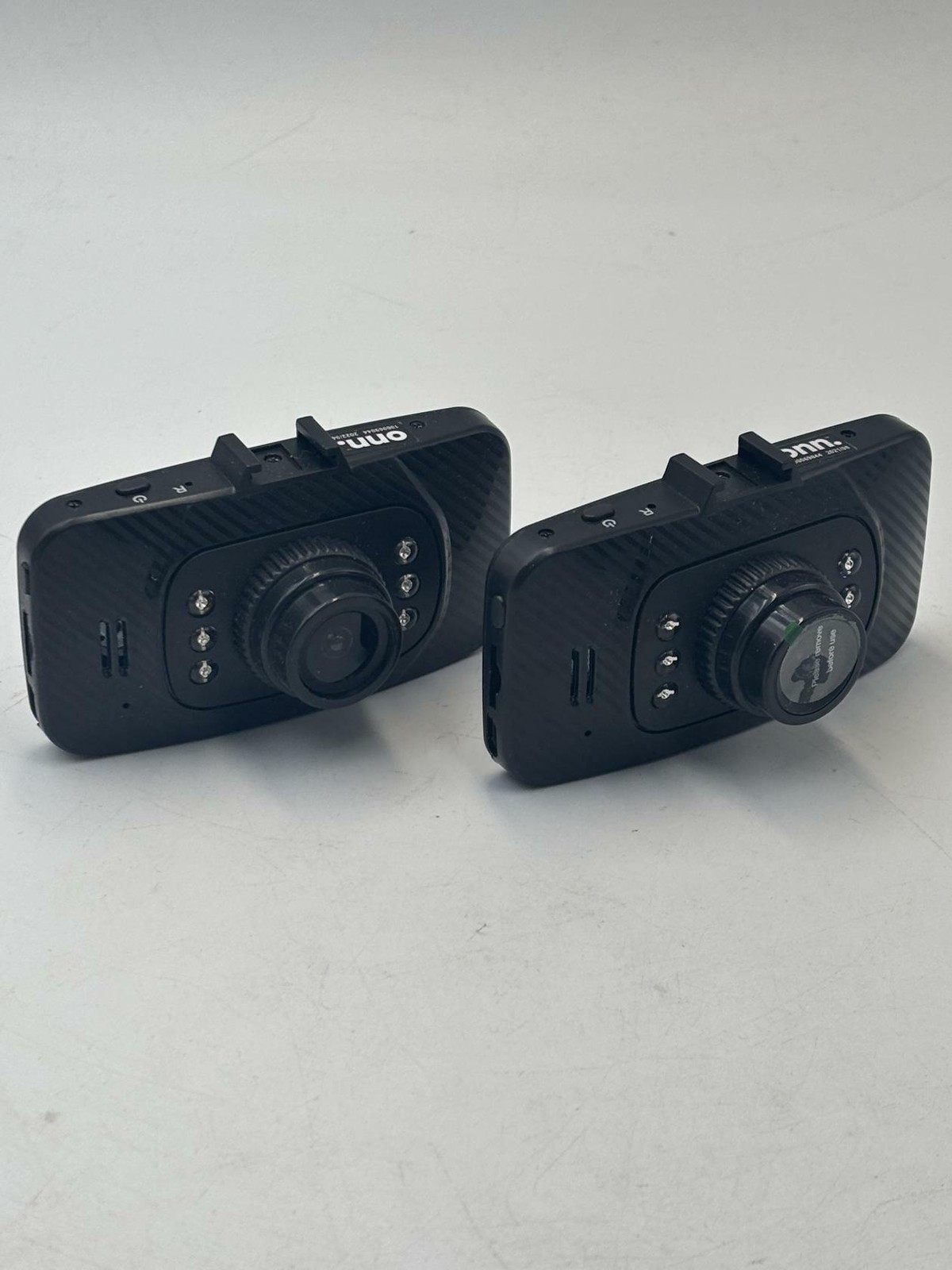 LOT OF 2 onn. Dash Cam with 8 GB microSD Card (Power Port Damaged)