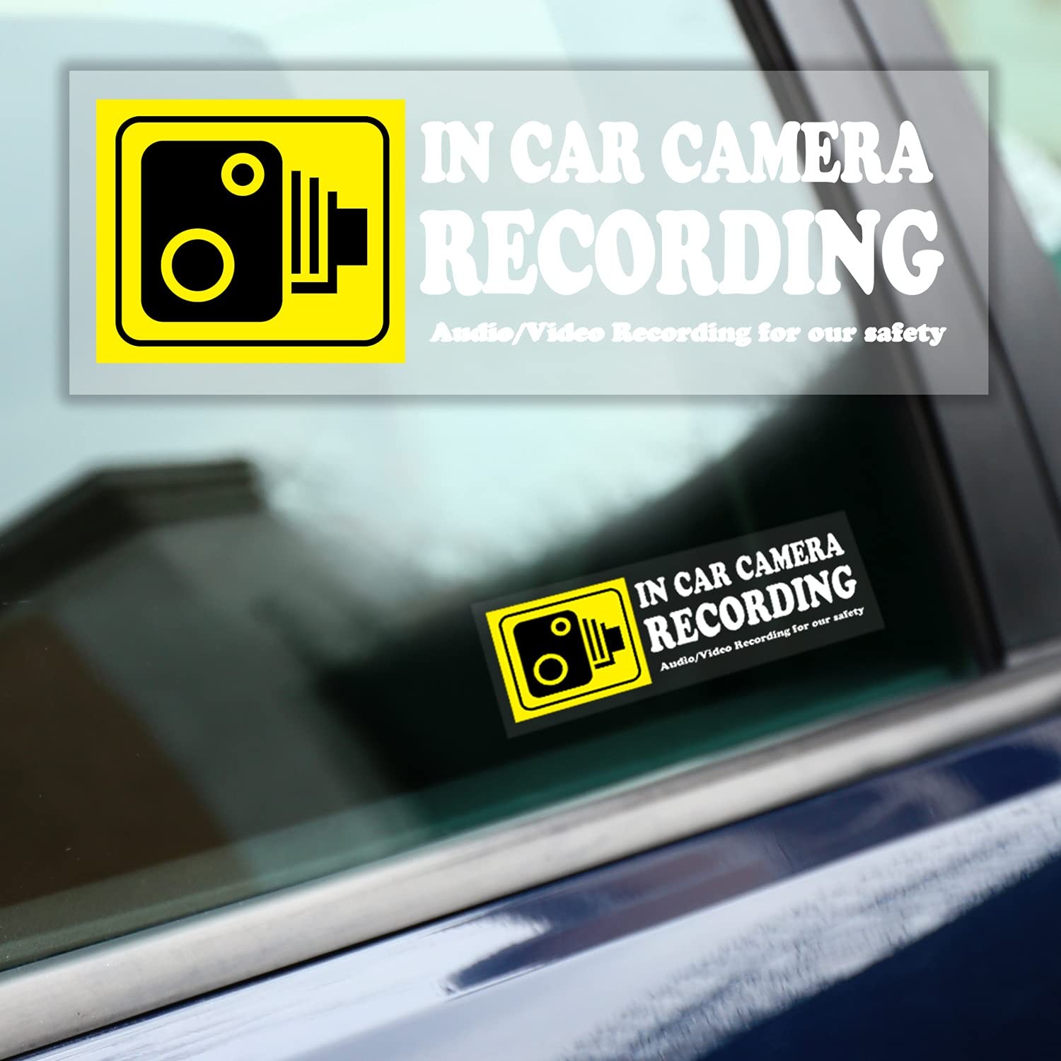 4 Pcs Camera Audio Video Recording Window Cars Stickers, In Car Camera Recording