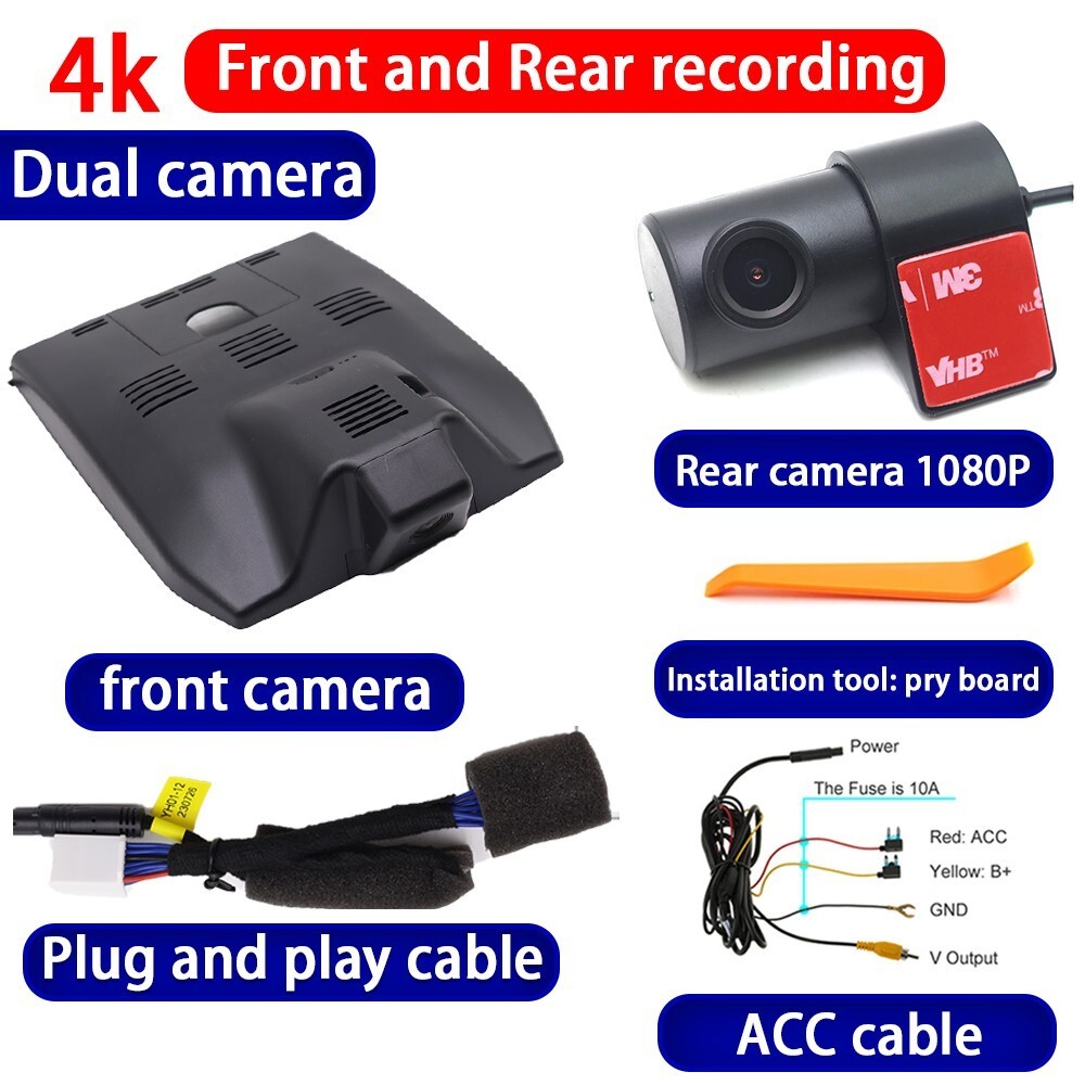 Plug and Play 4K Wifi DVR Dash Cam Camera For Toyota Prius XW50 XW60 2018-2026