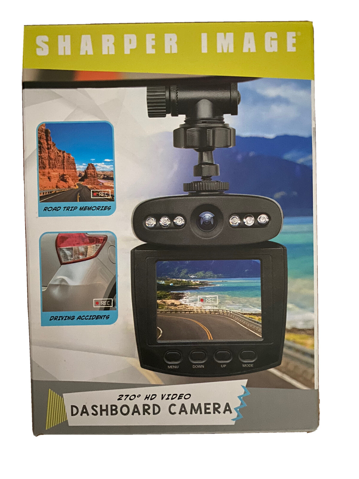 Sharper Image 270 Degree HD Video Dashboard Camera