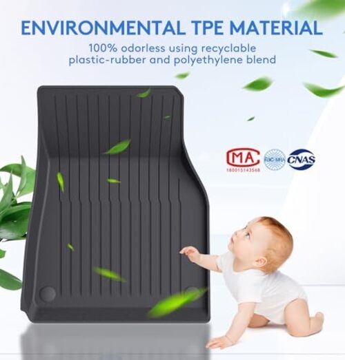 Floor Mats Fits for Tesla Model Y 5 3 PCS for Tesla Model Y 5-Seat 2020-2024