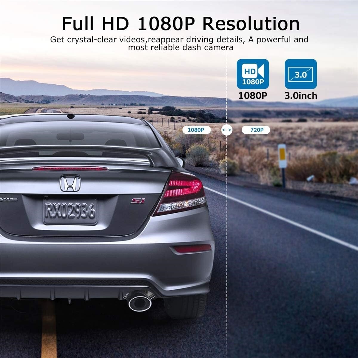 Cámara Frontal Para Salpicadero Camara Video HD De Tablero Para Automovil Coche