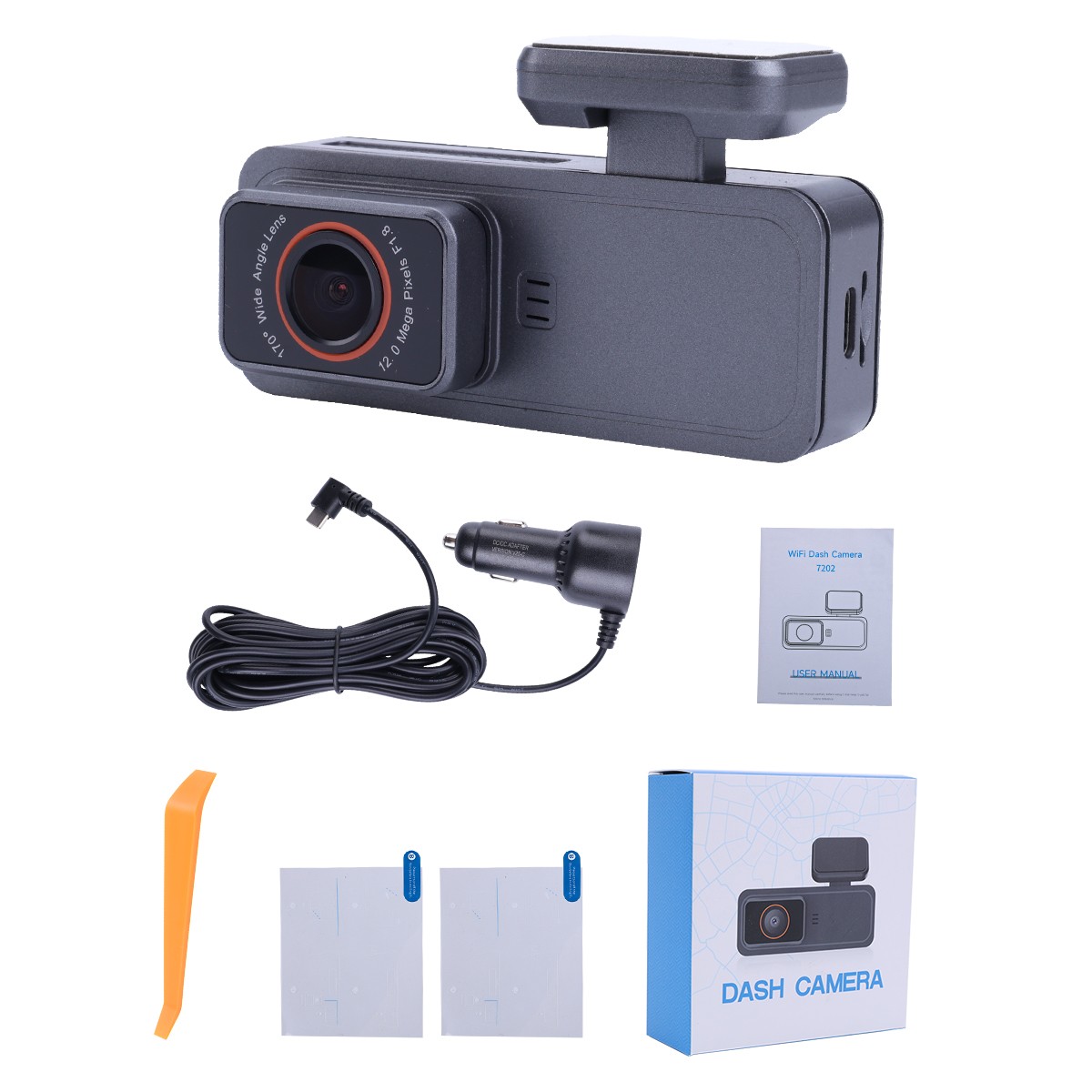 Front 1080P Dash Cam WiFi Parking Monitor Night Vision Loop Recording + G-sensor