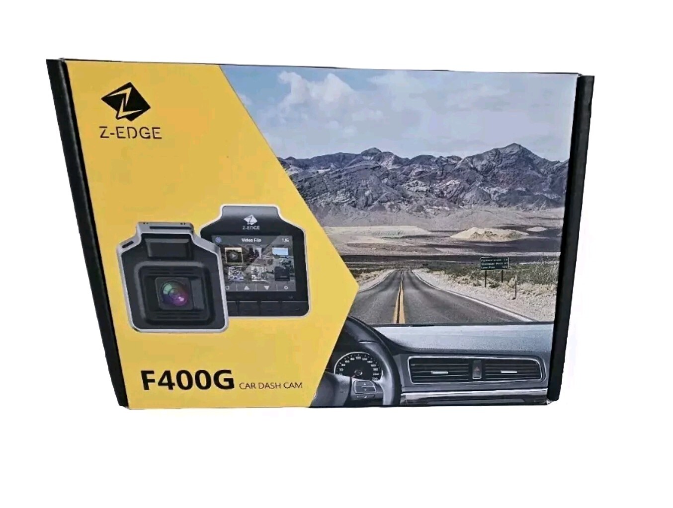 Z-EDGE F400G Car Dash Camera 2.4” Color Screen, 2560×1440, GPS, Audio Recording