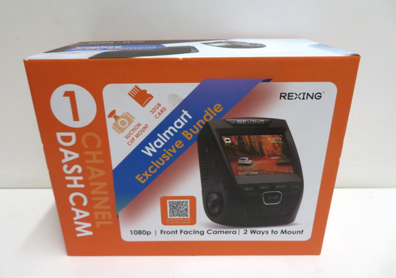REXING V1 1080p Dash Cam Front Facing Camera With 32GB SD Card NEW SEALED