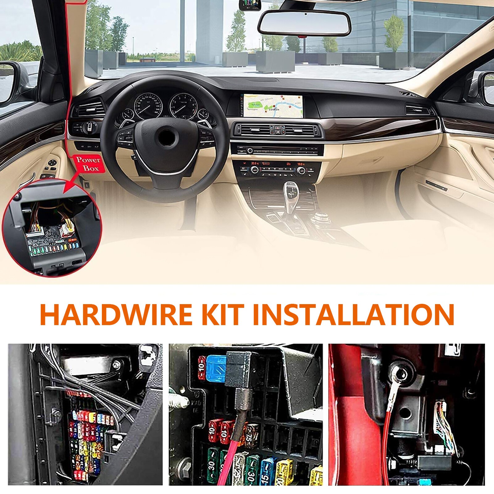 Universal Mini Micro USB Dash Cam Hard Wire Cable Fuse Kit 12V-24V to 5V Car DVR